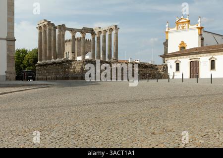Römischer Tempel (Templo de Diana) in Evora, Portugal Stockfoto