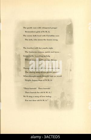 Das Jahrbuch „Dayesye“ 1923 der St. Margaret's Academy dokumentiert die Veranstaltungen, Schüler, Lehrer und Sportteams des Schuljahres 1922-1923. Stockfoto