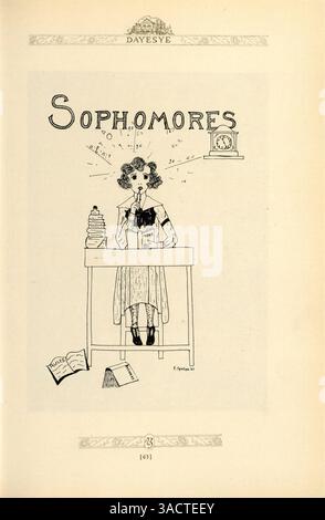 Im Jahrbuch 1923 der St. Margaret's Academy werden Studenten, Dozenten, Leichtathletik, Vereine und andere wichtige Veranstaltungen aus dem Schuljahr 1922-1923 vorgestellt. Stockfoto