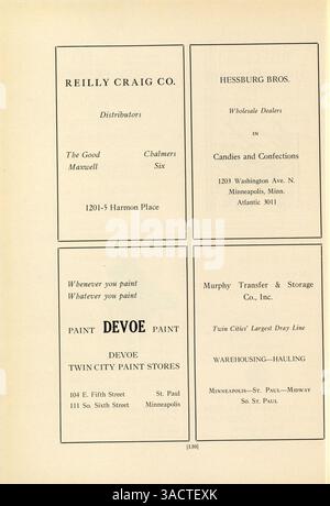 Im Jahrbuch 1923 der St. Margaret's Academy werden die Schüler, Lehrer, Vereine, Leichtathletik und wichtige Veranstaltungen aus dem Schuljahr 1922-1923 vorgestellt. Stockfoto