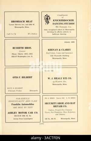 Das Jahrbuch 1923 der St. Margaret's Academy erfasst die Studenten, Dozenten, Vereine, Leichtathletik und die wichtigsten Veranstaltungen des akademischen Jahres 1922-1923. Stockfoto