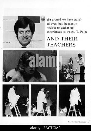 Das Jahrbuch „Villager“ 1976 präsentiert die Höhepunkte des Schuljahres 1975-1976 an der St. Anthony Village High School und dokumentiert Studenten, Dozenten, Leichtathletik und Vereine. Stockfoto