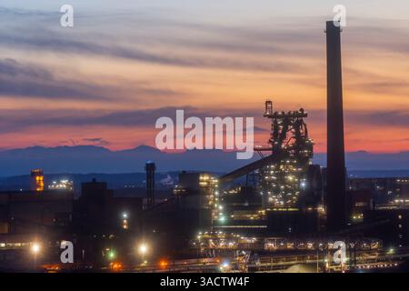 Linz, Voestalpine Stahlwerk, Hochofen LD 3 in Linz an der Donau, Oberösterreich, Österreich Stockfoto