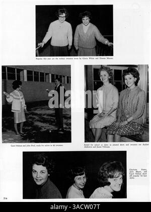 Das Jahrbuch „Aurean“ der Richfield High School aus dem Jahr 1963 behandelt Schülerleistungen, sportliche Höhepunkte und wichtige Veranstaltungen während des Schuljahres 1962-1963. Stockfoto