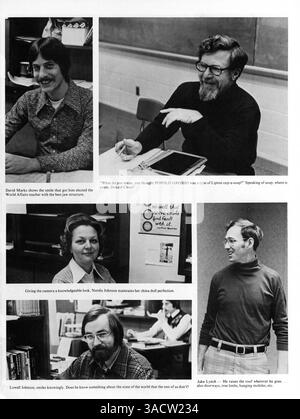 Das Jahrbuch „Revolution 75“ von der Jefferson High erfasst das Leben der Schüler, Lehrkräfte, Vereine, Sport und Veranstaltungen aus dem Schuljahr 1974-1975. Stockfoto