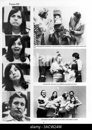 Das Jahrbuch „Revolution 75“ der Jefferson High School zeigt das Leben der Schüler, akademische Leistungen und die außerschulischen Aktivitäten des Schuljahres 1974-1975. Stockfoto