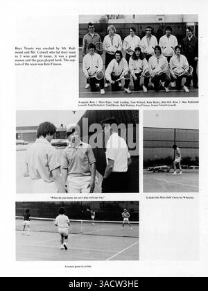 Das Jahrbuch „Revolution 75“ von 1975 spiegelt das akademische, sportliche und soziale Leben der Jefferson High im Schuljahr 1974-1975 wider und dokumentiert wichtige Momente der Schüler und Dozenten. Stockfoto