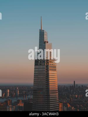 SUMMIT One Vanderbilt, Sonnenuntergang, Top of the Rock, Rockefeller Center, Manhattan, New York City, USA Stockfoto