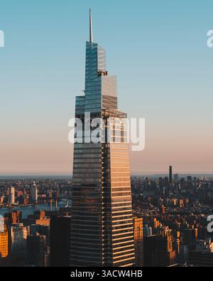 SUMMIT One Vanderbilt, Sonnenuntergang, Top of the Rock, Rockefeller Center, Manhattan, New York City, USA Stockfoto