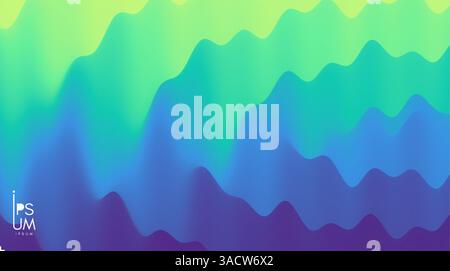 Mystischer Wald. Abstrakter Hintergrund mit dynamischem Effekt. Kreatives Design mit lebendigen Verläufen. 3D-Vektordarstellung. Stock Vektor