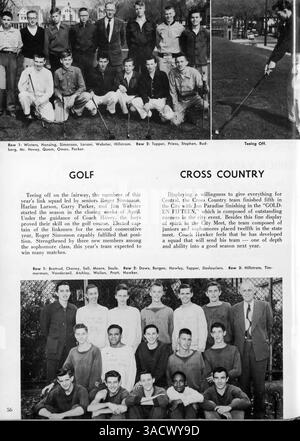 Das Centralian Yearbook 1954 der Central High School erfasst die Höhepunkte des Schuljahres 1953-1954 und dokumentiert Schüler, Lehrer, Sport, Vereine, und wichtige Ereignisse. Sie spiegelt die aktive Beteiligung afroamerikanischer Schüler an der Gestaltung der Schulkultur wider. Stockfoto