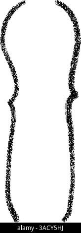 Handgezeichnete geschweifte Klammern und Klammern. Typografie-Symbole kritzeln, eckige Klammern, Textrahmen und Satzzeichen. Flacher Vektor Stock Vektor