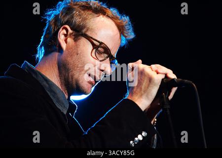 September 2008 – San Diego, Kalifornien, USA – MATT BERNINGER, Frontmann der Indie-Rock-Band „The National“, tritt beim Street Scene Musikfestival 2008 in San Diego, Kalifornien auf (Credit Image: Jerod Harris/ZUMAPRESS.com) Stockfoto