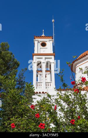 Griechenland, Kreta, Aptera. Kleine Östliche Orthodoxe Kirche. St. Nikolas. Stockfoto