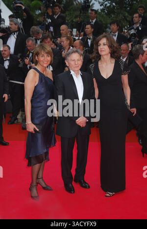 25. Mai 2008 - Cannes, Frankreich - französische Kulturministerin CHRISTINE ALBANEL, Regisseurin ROMAN POLANSKI und VALERIE LEMERCIER bei der Abschlusszeremonie der Palme d'Or im Palais des Festivals während des 61. Jährlichen Filmfestivals von Cannes (Bild: Frederic Injimbert/ZUMAPRESS.com) Stockfoto