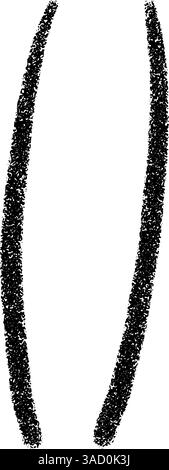 Handgezeichnete geschweifte Klammern und Klammern. Typografie-Symbole kritzeln, eckige Klammern, Textrahmen und Satzzeichen. Flacher Vektor Stock Vektor