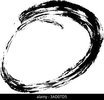 Handgezeichnete Pinselstriche und Kritzellinien, ovale und kreisförmige Markierer, skizzenhafte Stift- und Bleistiftkritzeleien zum Unterstreichen oder Hervorheben. Flach Stock Vektor