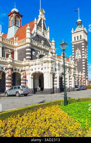 Bahnhof Dunedin, Dunedin, Region Otago, Südinsel, Neuseeland Stockfoto
