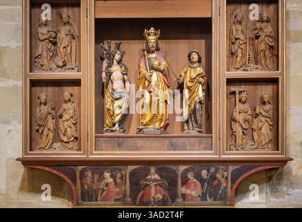 Deutschland, Bayern, Bamberg, Bamberger Dom St. Peter und St. Georg, Riemenschneider Altar Stockfoto