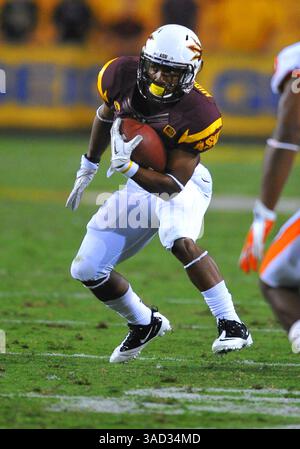 Oktober 2011 . Arizona State Sun Devils Wide Receiver Kyle Middlebrooks (7) läuft mit dem Ball während eines Spiels zwischen den Oregon State Beavers und den Arizona State Sun Devils im Sun Devil Stadium in Tempe, Arizona. Arizona State gewinnt 35:20. Manny Flores/CSM(Credit Image: © Manny Flores/Cal Sport Media/ZUMAPRESS.com) Stockfoto