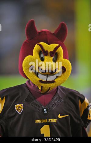 Oktober 2011 . Arizona State Mascot während eines Spiels zwischen den Oregon State Beavers und den Arizona State Sun Devils im Sun Devil Stadium in Tempe, Arizona. Arizona State gewinnt 35:20. Manny Flores/CSM(Credit Image: © Manny Flores/Cal Sport Media/ZUMAPRESS.com) Stockfoto
