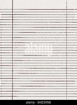 Nahaufnahme von veraltetem Papier mit verblassten braunen Linien, die eine Vintage- oder antike Ästhetik schaffen, die für Hintergründe geeignet ist. Weißrussland Stockfoto