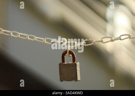 Kette und Schloss Stockfoto