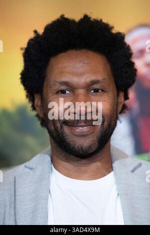 Paris, Frankreich. April 2025. Slai besuchte am 4. April 2025 die Zion-Premiere im Grand Rex-Kino in Paris. Foto: Aurore Marechal/ABACAPRESS. COM Credit: Abaca Press/Alamy Live News Stockfoto