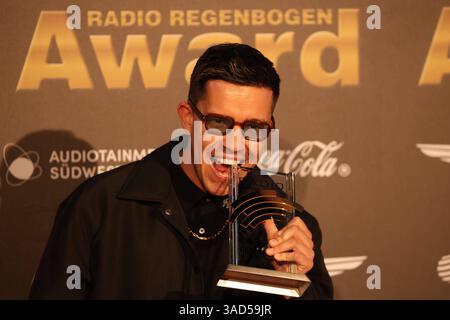Rost, Deutschland 04. April 2025: Radio Regenbogen Award 2025 im Europa Park Rust im Bild: Nico Santos Europa Park Baden Württemberg *** Rust, Deutschland 04 April 2025 Radio Regenbogen Award 2025 im Europa Park Rust Pictured Copyright: XFotostandx/xHettichx Stockfoto
