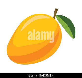 Mangozeichnung in einem einfachen Stil. Ideal für Kinderbücher, Webdesign, Poster, Kampagnen und vieles mehr. Eine vielseitige Illustration, perfekt für eine Vielzahl Stock Vektor