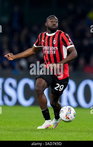 Neapel, Italien. 30. März 2025. Während der Serie A Enilive Match zwischen SSC Napoli und AC Milan am 30. März 2025 im Stadio Diego Armando Maradona in Neapel (Italien) Credit: Giuseppe Maffia/Alamy Live News Stockfoto