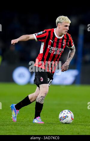 Neapel, Italien. 30. März 2025. Während der Serie A Enilive Match zwischen SSC Napoli und AC Milan am 30. März 2025 im Stadio Diego Armando Maradona in Neapel (Italien) Credit: Giuseppe Maffia/Alamy Live News Stockfoto