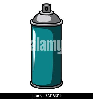 Symbol für Spritzlackflasche. Vektordarstellung einer Aerosoldose, isoliert auf weißem Hintergrund. Einfaches und modernes Design für Kunst, Graffiti und Malerei Stock Vektor