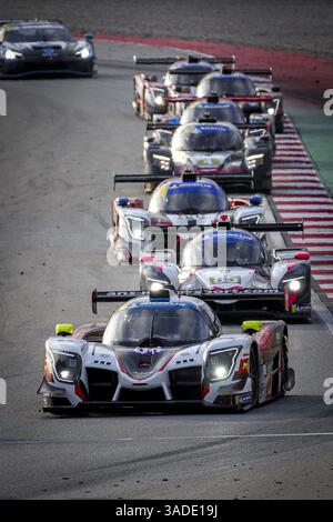 84 LEMOINE Julien (fra), TROJANI Paul (fra), ans Motorsport, Ligier JS P325, LMP3 Pro-am, Action während der 1. Runde des Michelin Le Mans Cup 2025 auf dem Circuit de Barcelona-Catalunya vom 4. bis 6. April 2025 in Barcelona, Spanien Stockfoto