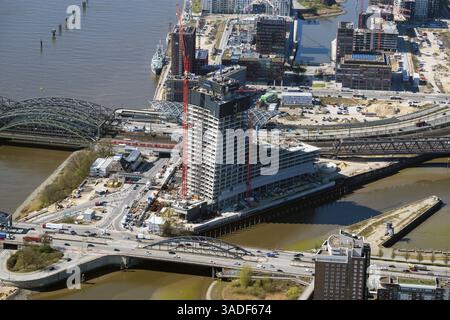 Luftbild, Little Olaf, Elbtower, Hamburg, Deutschland, Europa Stockfoto