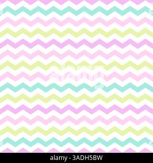 Farbenfrohe Textur mit nahtlosem Zigzag-Muster Stock Vektor