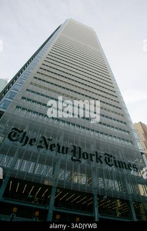 November 2007 - New York, New York, USA - das Hauptquartier der New York Times in New York City, Samstag, 24. November 2007 (Credit Image: NorthFoto/ZUMAPRESS.com) Stockfoto