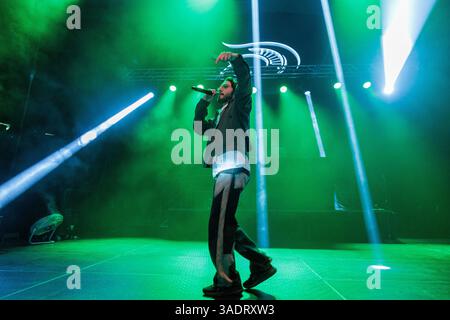 East Lansing, USA. März 2025. Rapper bbno$ tritt am 27. März 2025 im Frühjahrskonzert der Michigan State University in East Lansing auf. (Foto: Andrew Roth/SIPA USA) Credit: SIPA USA/Alamy Live News Stockfoto