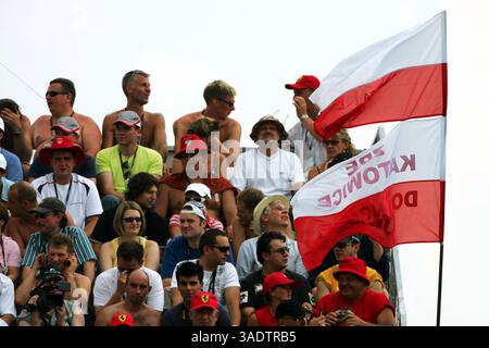 Fans...Formel-1-Weltmeisterschaft, Rd 11, Großer Preis Von Ungarn, Qualifikationstag, Budapest, Ungarn, Samstag, 2. August 2008 (Credit Image: Sutton Motorsports/ZUMAPRESS.com) Stockfoto