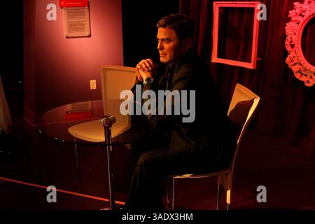 I14417CHW.die große Eröffnung von ''Madame Tussauds'' Wachs Museum Hollywood . Madame Tussauds, Hollywood, CA.07/21/09 . GEORGE CLOONEY WAX FIGUR. Foto: Clinton H. Wallace-Photomundo-Globe Photos Inc. Â2009 (Kreditbild: Ed Geller/Globe Photos/ZUMAPRESS.com) Stockfoto