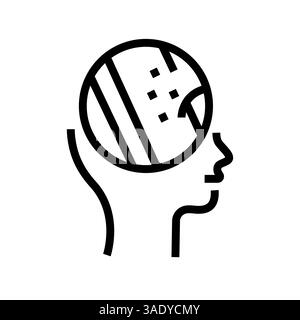 Schlaganfall-Krankheit-Symbol für digitale und gedruckte Projekte. Minimale bereinigte Symbole für Apps und Websites. Stockfoto