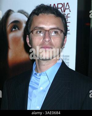 Juli 2004; New York, NY, USA; Schauspieler JHON ALEX TORO bei der New Yorker Vorführung von „Maria Full of Grace“ im AMC Empire Theater. (Bild: Nancy Kaszerman/ZUMAPRESS.com) Stockfoto