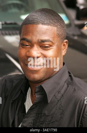 25. August 2008 – New York, NY, USA – Schauspieler TRACY MORGAN posiert für Fotos bei seinem Auftritt in The Late Show with David Letterman im Ed Sullivan Theater (Bild: Nancy Kaszerman/ZUMAPRESS.com) Stockfoto