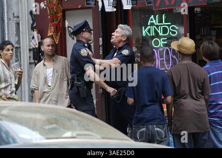 Am 3. Juli 2008 filmt der New Yorker Schauspieler Richard Gere eine Kampfszene für den neuen Film „Brooklyn's Finest“ am 3. Juli 2008 in Brooklyn, NY (Credit Image: Sharkpixs/ZUMAPRESS.com) Stockfoto