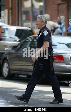 Am 3. Juli 2008 filmt der New Yorker Schauspieler Richard Gere eine Kampfszene für den neuen Film „Brooklyn's Finest“ am 3. Juli 2008 in Brooklyn, NY (Credit Image: Sharkpixs/ZUMAPRESS.com) Stockfoto
