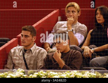 Oktober 19, 2003; Madrid, SPANIEN; Real Madrid Torhüter IKER CASILLAS beim Meisterschaftsspiel der Masters of Tennis, Juan Carlos Ferrero gegen Nicolas Massu.. (Kreditbild: Remi Agency/ZUMAPRESS.com) Stockfoto