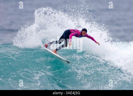 April 2007 - Bells Beach, Australien - CHELSEA HEDGES startete langsam in der ersten Runde, konnte aber den zweiten Platz und die dritte Runde mit einigen vernünftigen späten Hitzefahrten erreichen. (Bild: Matthew Roberts/ZUMAPRESS.com) Stockfoto