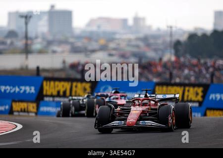 Suzuka, 6. April 2025: Charles Leclerc (MCO) von Scuderia Ferrari während des Rennens während des Formel-1-Grand-Prix von Japan 2025. Quelle: Corleve/Alamy Live News Stockfoto