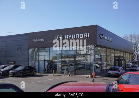 Hyundai Car Showroom in Southampton UK 5. April 2025 - Verkauf von Richmond Car Stockfoto