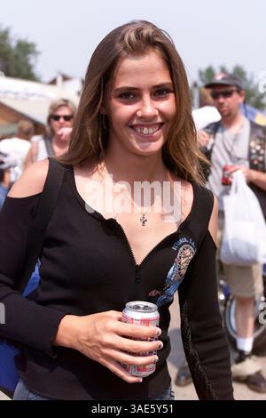 August 2000; Hulett, Wyoming, USA; Leute der Sturgis Motorradrallye - Hulett Ham und Jam... (Bild: Alan Carroll/ZUMAPRESS.com) Stockfoto